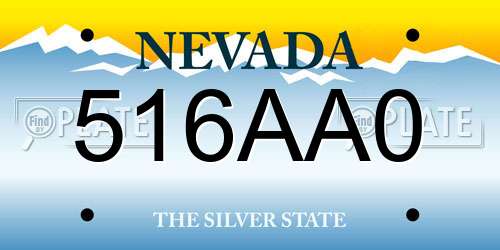 516AA0 Nevada License Plate