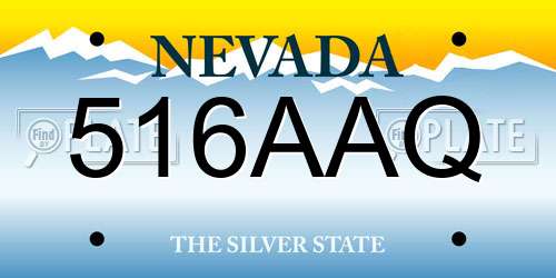 516AAQ Nevada License Plate