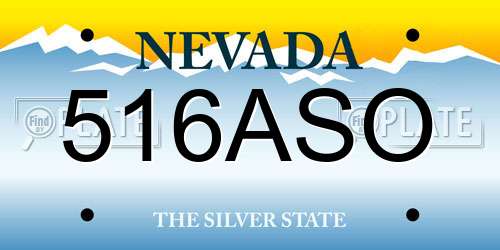 516ASO Nevada License Plate