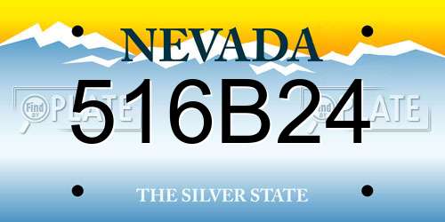 516B24 Nevada License Plate