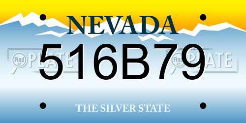516B79 Nevada License Plate