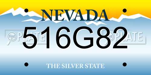 516G82 Nevada License Plate