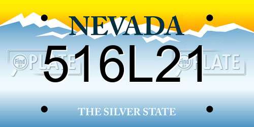 516L21 Nevada License Plate