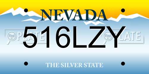 516LZY Nevada License Plate