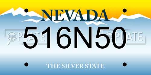 516N50 Nevada License Plate