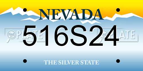 516S24 Nevada License Plate