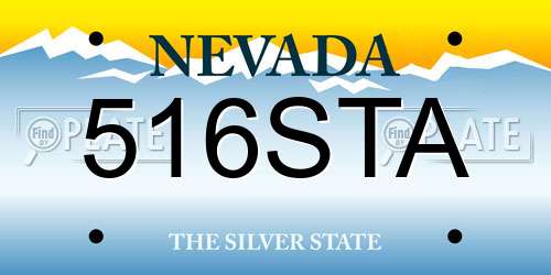 516STA Nevada License Plate