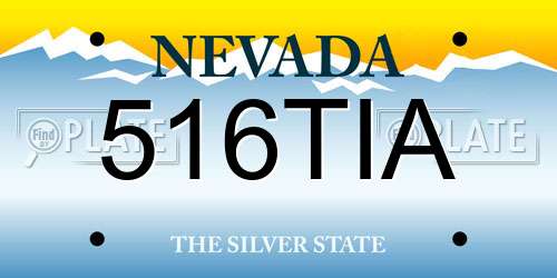 516TIA Nevada License Plate