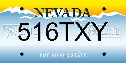 516TXY Nevada License Plate