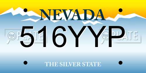 516YYP Nevada License Plate