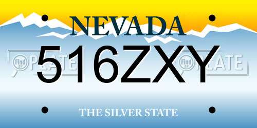 516ZXY Nevada License Plate