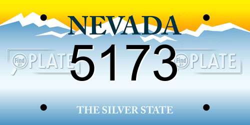 5173 Nevada License Plate