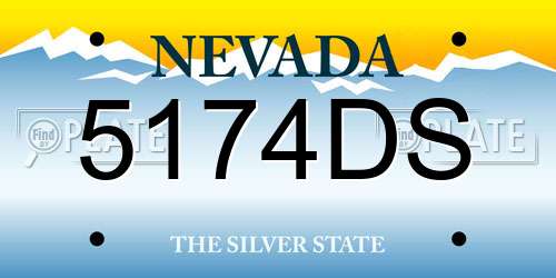 5174DS Nevada License Plate