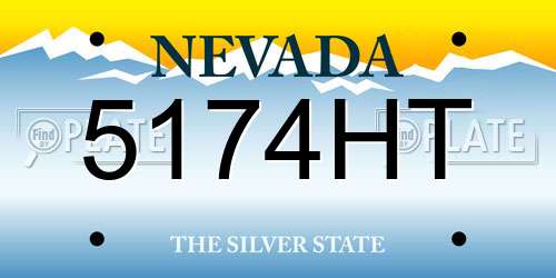 5174HT Nevada License Plate