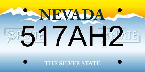 517AH2 Nevada License Plate
