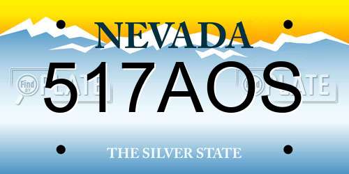 517AOS Nevada License Plate