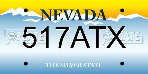 517ATX Nevada License Plate