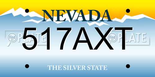 517AXT Nevada License Plate