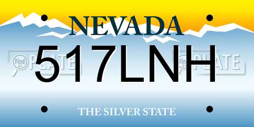 517LNH Nevada License Plate