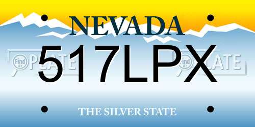 517LPX Nevada License Plate