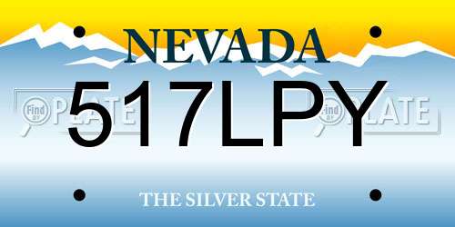517LPY Nevada License Plate
