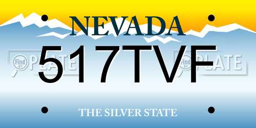 517TVF Nevada License Plate