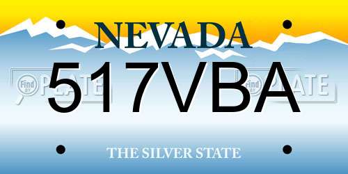 517VBA Nevada License Plate