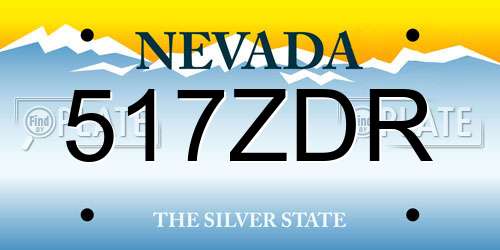 517ZDR Nevada License Plate