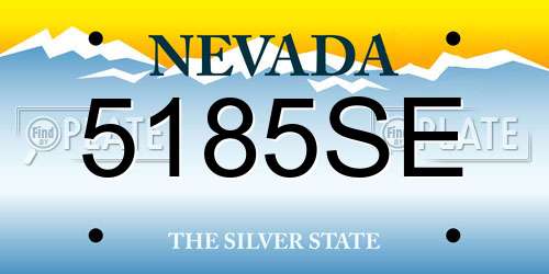 5185SE Nevada License Plate