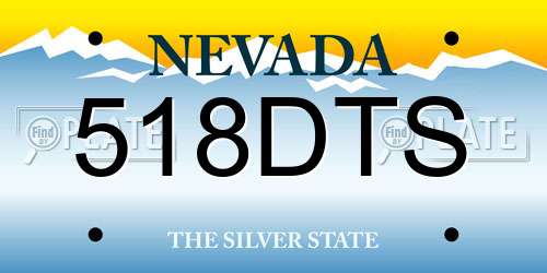 518DTS Nevada License Plate