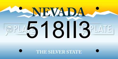 518II3 Nevada License Plate