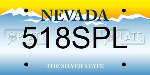 518SPL Nevada License Plate