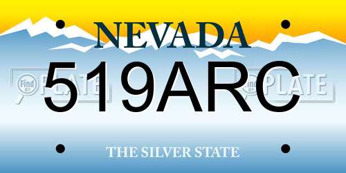 519ARC Nevada License Plate