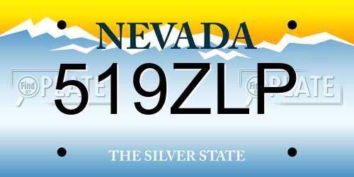 519ZLP Nevada License Plate