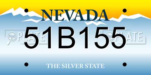 51B155 Nevada License Plate