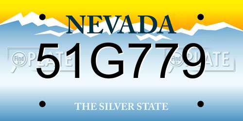 51G779 Nevada License Plate
