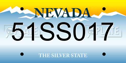51SS017 Nevada License Plate