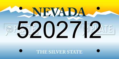 52027I2 Nevada License Plate