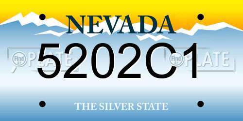 5202C1 Nevada License Plate