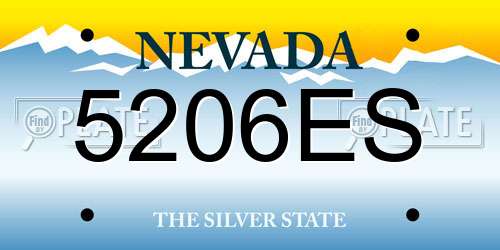 5206ES Nevada License Plate