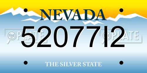 52077I2 Nevada License Plate