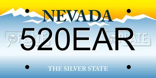 520EAR Nevada License Plate