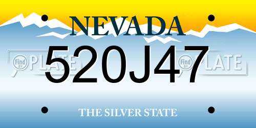 520J47 Nevada License Plate