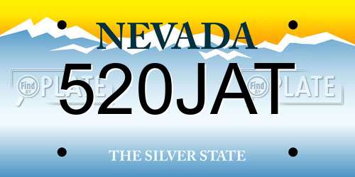 520JAT Nevada License Plate