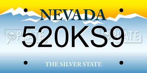 520KS9 Nevada License Plate