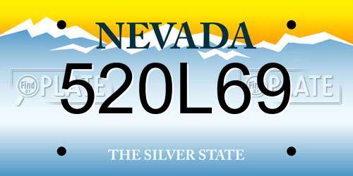 520L69 Nevada License Plate