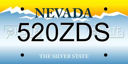 520ZDS Nevada License Plate