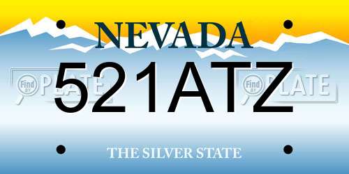 521ATZ Nevada License Plate