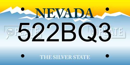 522BQ3 Nevada License Plate