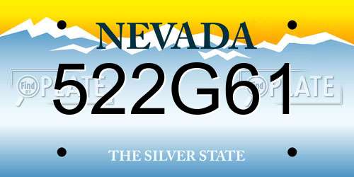 522G61 Nevada License Plate